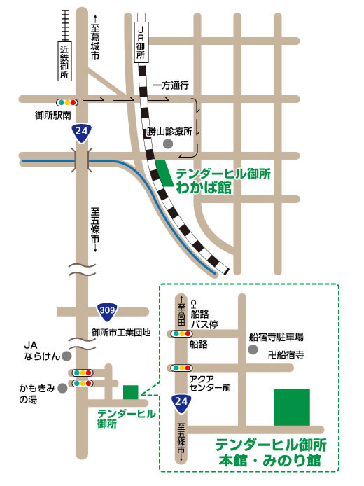 テンダーヒル御所の周辺地図